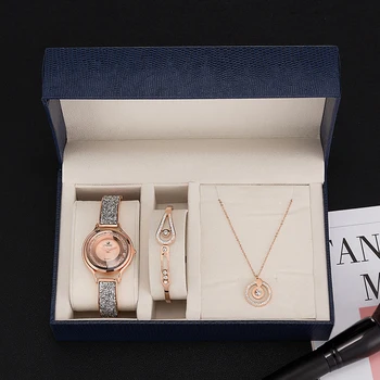 ZONMFEI blagovne znamke gift box set 3Pcs ženske luksuzni zapestje watch/nerjaveče jeklo bangle/nerjaveče jeklo ogrlico iz priljubljenih pametnih slog