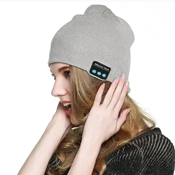 Zunanji Bluetooth V5.0 Slušalke Skp Brezžični Klobuk Moda Beanies Pametnih Kartic, Mikrofon, Slušalke Zvočnik Pozimi TF Glasbe Toplo Kapo F3O5