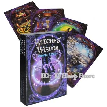 Čarovnice'Wisdom oracle karte, Tarot Krova angleščini Branje Usode igre igra s kartami D Shop, Trgovina 48pcs(102*74mm)