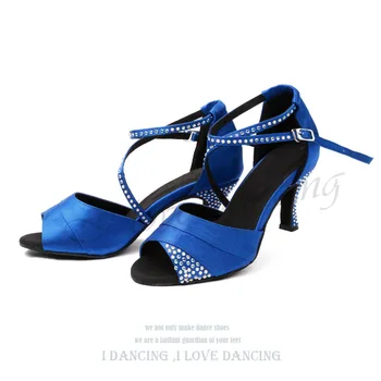 Ženske Plesne Čevlje Dvorana Salas Čevlji Tango Nosorogovo Poletje Jesen Fashion Modra Vijolična Čevlji Plus Velikost Vroče Prodaje JuseDanc