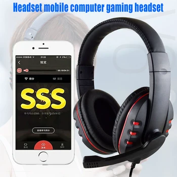 Žično Gaming Slušalke Stereo Head-mounted Slušalke z Mikrofon PC Računalnik Office Slušalke DU55