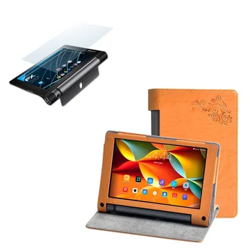 1*Zbriši Zaslon Patron, Tiskanja Stojijo PU Usnje Primeru Magnetni Flip Lupini Kritje Za Lenovo Yoga Tab3 850F/M/L YT3-850F 8