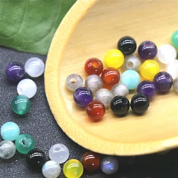 10pcs / pakiranje 6 / 8 mm hole 2 mm naravno barvo kristalno big hole kroglice ženske, nakit, izdelava DIY ogrlica, zapestnica dodatki
