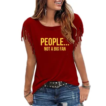 2019 Nov Modni T-Shirt za Ženske Ljudi Ni Velik Ljubitelj Natisnjeni Smešno Tshirt Plus Velikost Vrhovi Grafični Tees
