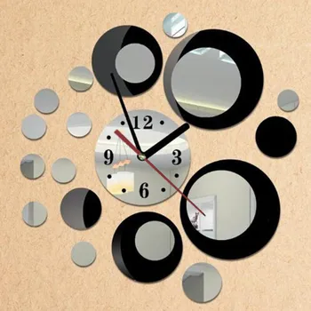 2020 Nov Prihod Moda Stenske ure Izmenljive Diy Akril 3D Ogledalo Stenske Nalepke, Dekorativne Ura Za dnevno Sobo Debelo