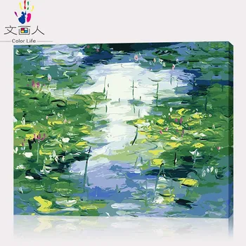 Barvanje z številke Claude Monet je slike Vrste lokvanji,vtis,Lotus slike, barve za številke z barvami diy