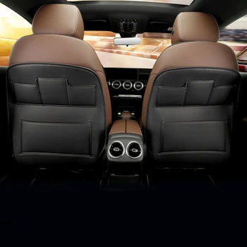 CarManGo Avtomobilski Sedež Nazaj Proti kick Anti-umazano Blazina Pad PU Usnje Mat Pribor za Mercedes-Benz A-Razred W177 V177 2018-2021