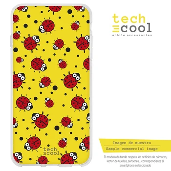 FunnyTech®Silikonsko Ohišje za Xiaomi Mi9 Rumena Ladybugs design