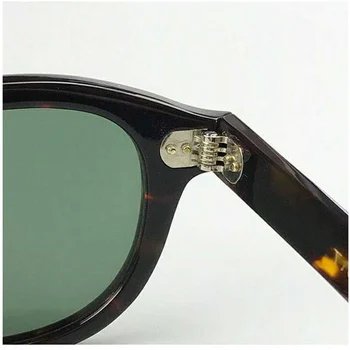 Johnny Depp Polarizirana sončna Očala Zelena Leča Moški Ženske blagovne Znamke letnik Acetatni Okvir Vrh kakovosti Vožnjo sončna Očala Z Box SQ18