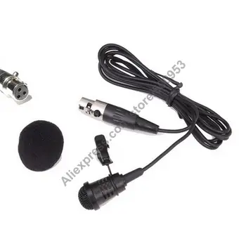 MICWL Vrh Kakovosti Cardioid Lavalier River Črna Kondenzator Mikrofon za AKG Samson Gemini Brezžični Oddajnik XLR 3Pin Mini