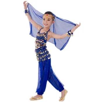 Otroci Ples Trebuh Kostum Carnaval Egipt Bo Ustrezala Pasu Otroci Indija Ples Obrabe, Dekleta Bollywood Uspešnosti Bellydance Krpo Set