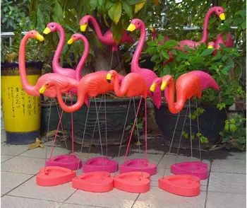 Pink Flamingo Vrt Prava S podstavkom, Dekoracijo temo stranki sladico, ki je tabela urejena. Balkon Dekoracijo