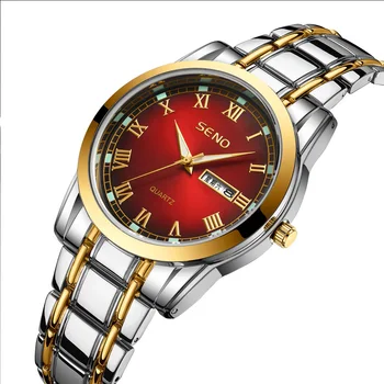 SENO2021 nova moda za moške quartz uro business casual stil svetlobna watch nepremočljiva dvojno koledar ura Relogio Masculino