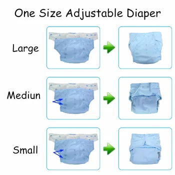 [Simfamily] 4pcs/Set Stroj Eco-Prijazen Krpo Baby Plenic za enkratno uporabo Nastavljiv Plenice Krpo Nappy Kritje Fit 3-15 kg Baby