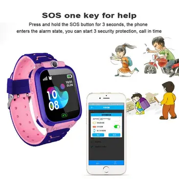 V12 Otroci je Pametno Gledati SOS Telefon Watch Smartwatch Za Otroke Klicanje Klicanje Glasovni Klepet Nepremočljiva IP67 Otroci Darilo 9 Jezikih